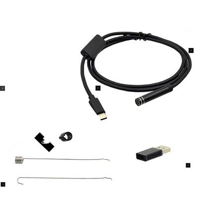 USB Snake Inspection Camera HD Type C Cameras Flexible Cable