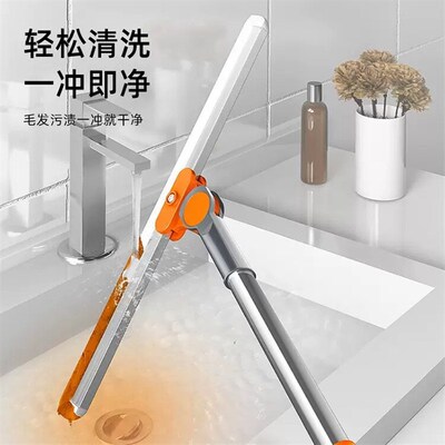 Bathroom floor scraper, dry and wet dual-purpose broom