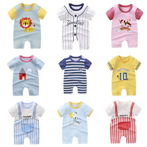 New Baby Romper Summer Cotton Cute Cartoon Print Baby Girl C