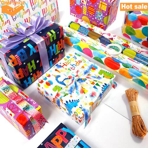 43*300cm large Birthday gift wrapping paper Children wrapper