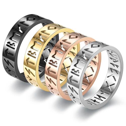 2023 New Stainless Steel Hollow Out Ring for Men Women Fashi