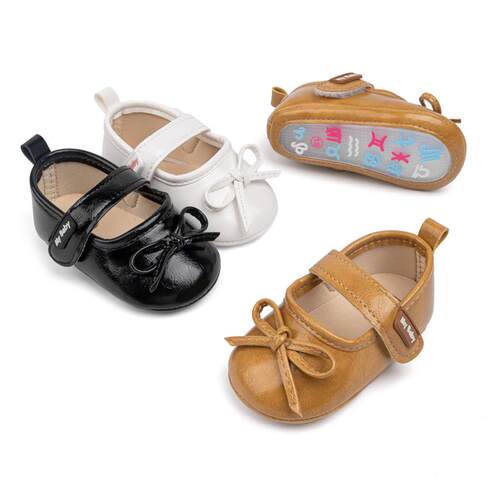 Baby Shoes 春秋幼儿学步鞋蝴蝶结魔术贴防滑