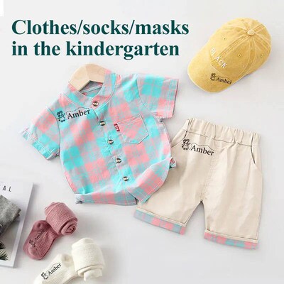 Custom DIY Name Stamps Toy Baby Student teacher  Clothes Cha