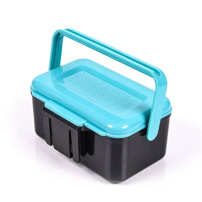 Portable Fishing Tackle Box with Carrying Handle Worm Earthw