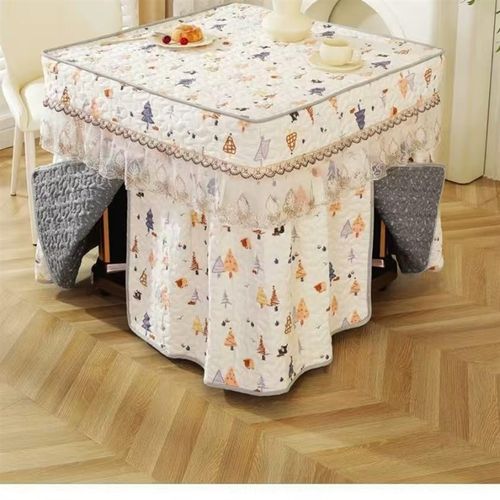 正方形烤火桌子罩新款电炉罩桌布冬季加厚取暖被电烤炉烤火炉罩