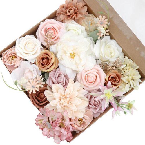 Yannew Multi-use Artificial Flowers Combo Box for Wedding
