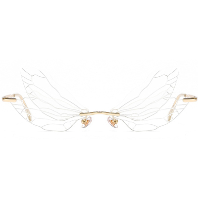 Vintage Wings Sun Glasses Fashion Luxury Men Women Metal Fra