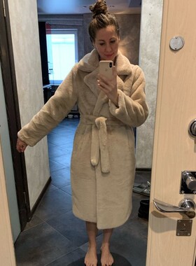 2021 Winter Women High Quality Faux Rabbit Fur Coat OverCoat