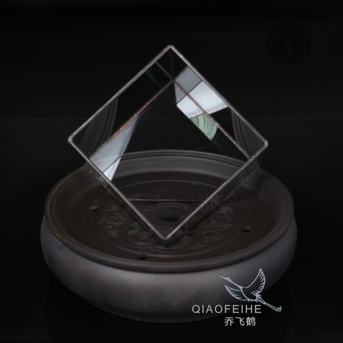 新款创意玻璃立方体意境碗干冰紫砂盘装酒店会所餐具用品