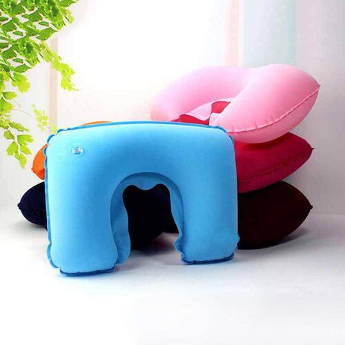 Travel Trio Set: Inflatable U-shaped Pillow, Portable Foldab