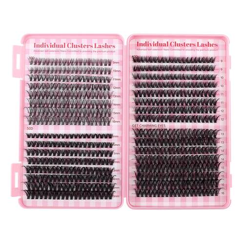 DIY single-tufted natural false eyelashes of 9-16mm 假睫毛