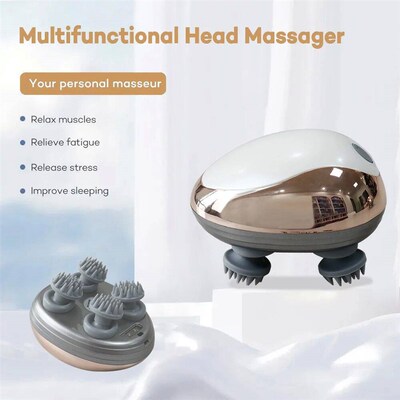Mini Head Massage Machine Silicone Scalp Magnetic Suction Ch