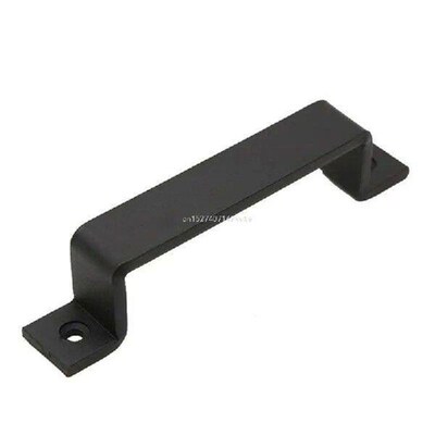 2/4Pcs Black Barn Door Handle Wardrobe Cabinet Door Pulls