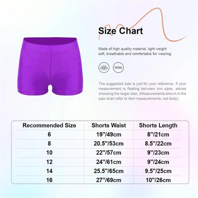 Kids Girls Dance Shorts Ballet Yoga Figure Skating Bottoms 6
