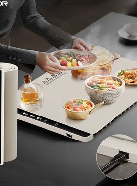 Electric Warming Tray Foldable Food Warmer Mat with 3 Tem Se