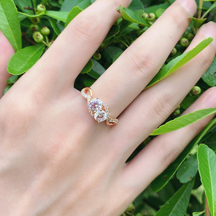 18k Rose Gold Fashion Fiower  Wedding Ring for Women 1 Carat