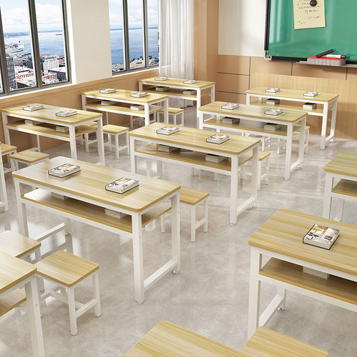 学校课桌椅培训桌辅导班层学习桌带抽屉中小学生人课桌椅装