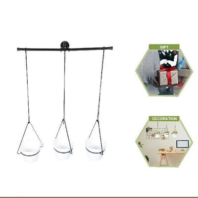Iron Ceiling Hanging Flowerpot Rack Large Indoor Plant