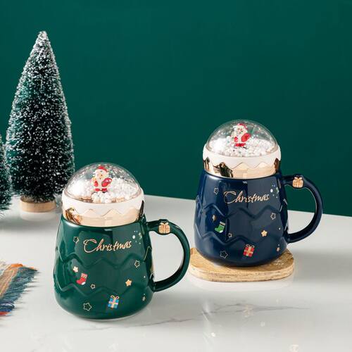 2021 Christmas santa claus cup ceramic mug exquisite gift