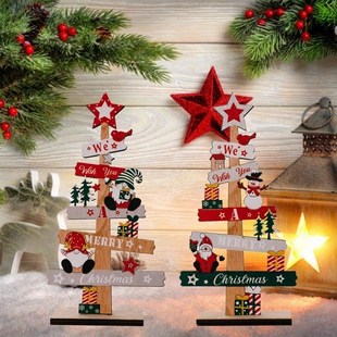 Wooden Xmas Signs: Santa, Snowman & Gnome Decor for Tabletop