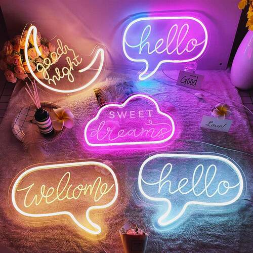 LED Neon Light Sign Dream Cloud Shaped Wedding Party Decorat