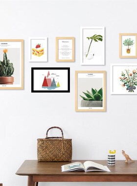 Nordic simple wooden photo frame square picture frames 相框