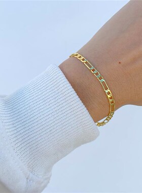 Gold Color Bracelet Stainless Steel Twist Cuban Chain Bracel