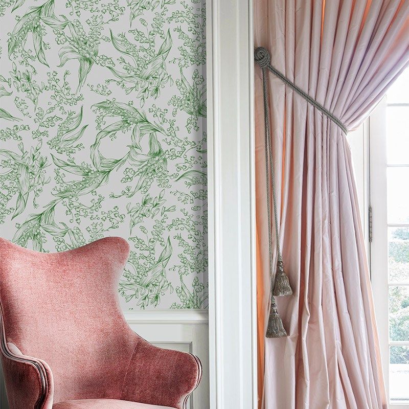 铃兰素描贴画装饰柜子自粘墙纸改造墙面橱柜翻新贴纸防水复古田园,家居饰品,软装墙贴,淘宝优惠券,粉丝福利购,淘宝优惠卷