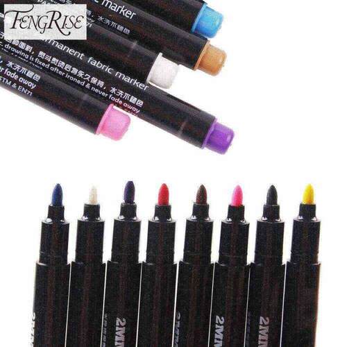 fengrise permanent marker pen paint fabric marking pens mult