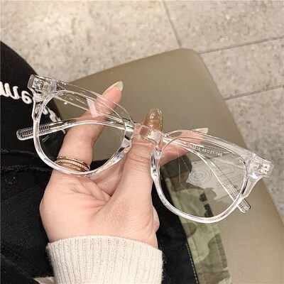 Transparent Optical Glasses for Women Blue Light Blocking Ey
