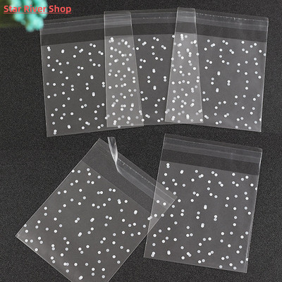 100pcs/set Gift Packing Bag Plastic Biscuits Packaging Bread