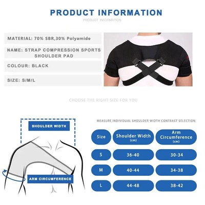Adjustable Double Shoulder Brace Support Belt Compression Sl