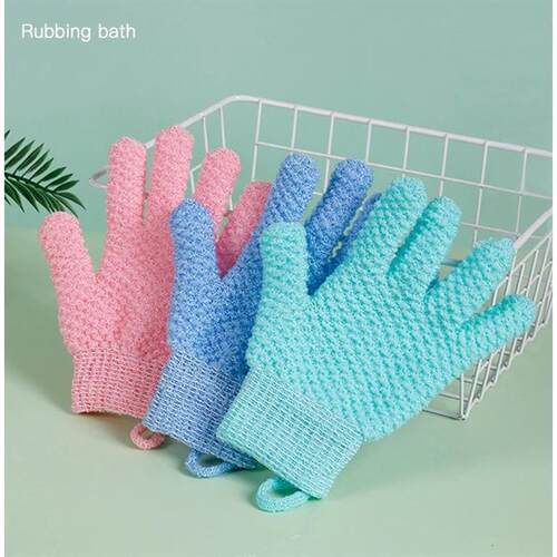 Exfoliating Gloves Bath Sponge Body Dead Skin Remover Bathro