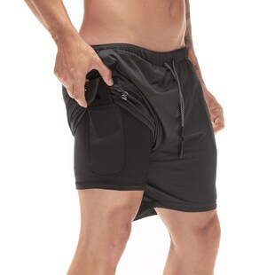 Running Dry Short Pants Quick Sport 2in1 Men Shorts GYM运动裤