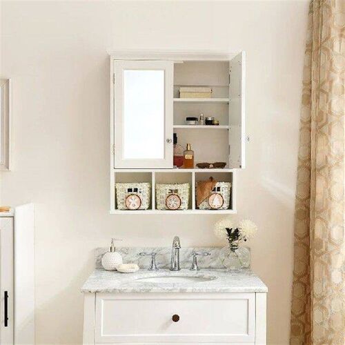 US STOCK Bathroom Wall Mounted Cabinet With 2 Adjustable