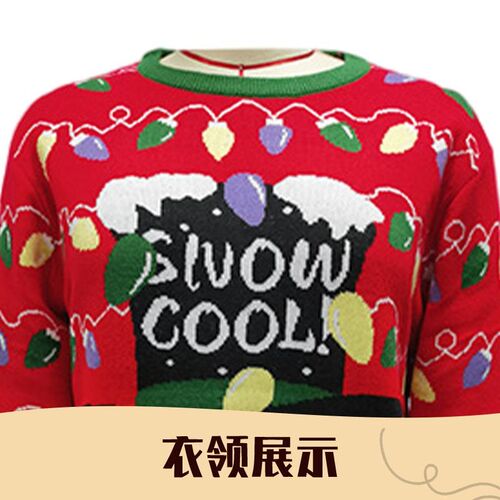 Round neck Christmas knitted sweater Christmas snowman毛衣