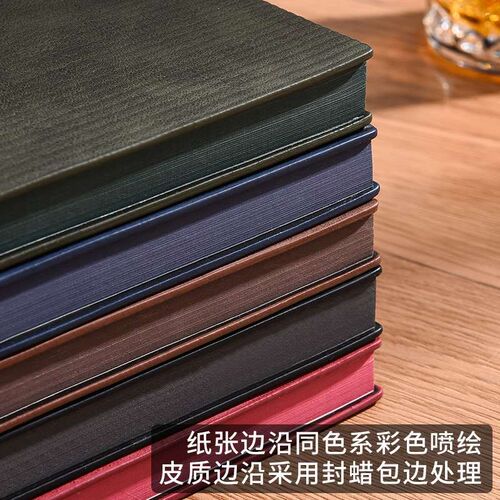 Stitching Two-color Notepad High-grade PU Soft Leather Busin