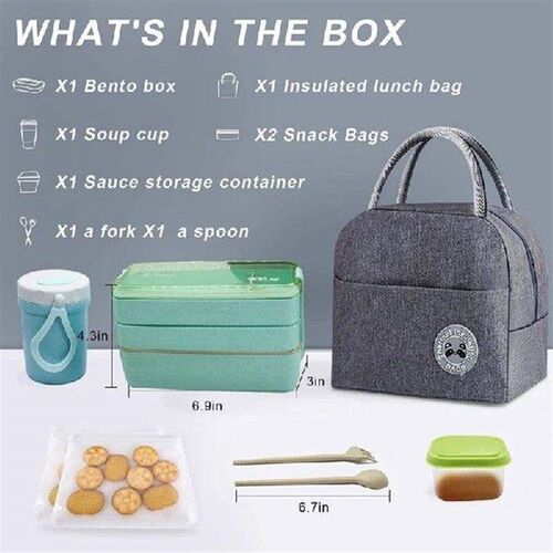 Microwave Bento Box Set Food Container Set Stackable Meal