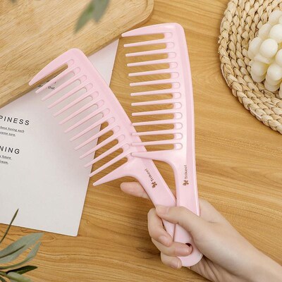 Large curly hair comb wide tooth comb big tooth comb pear