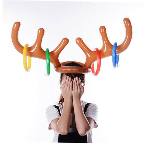 Santa Funny Reindeer Antler Christmas Toy Inflatable