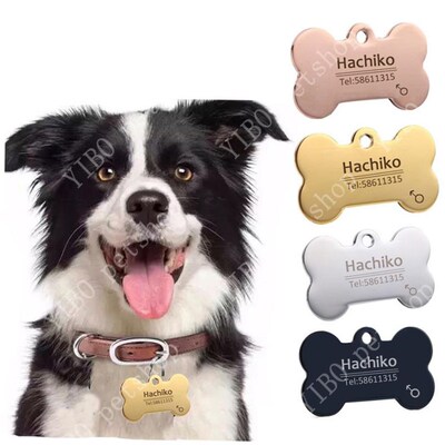 Personalized Dog Tag Stainless Steel Name Engraved ID Tags F