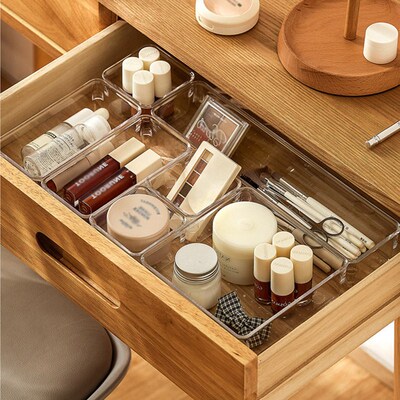 Transparent Desk Acrylic Storage Box Drawer Organizers  Jewe