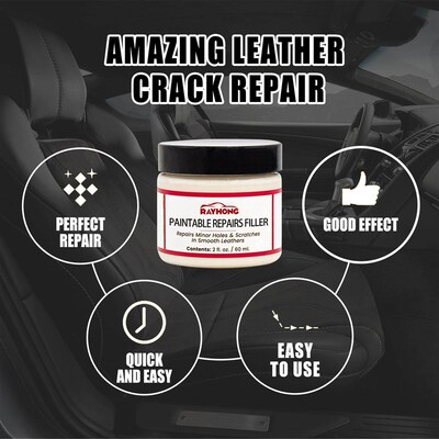 Rayhong Leather Filling Cream, for repairing car seat scratc