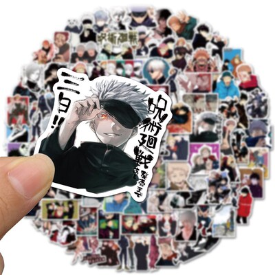 100pcs Jujutsu Kaisen Anime Sticker Sorcery Fight Itadori