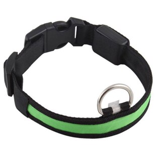 Nylon LED Dog Night Safety Pet Collar Flashing Light Up Pend
