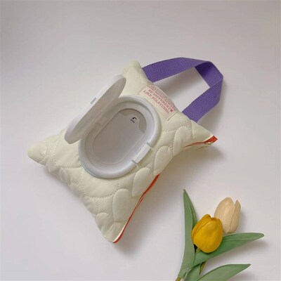 Macaron Color Cotton Baby Wet Wipe Pouch Portable Wipes Hold