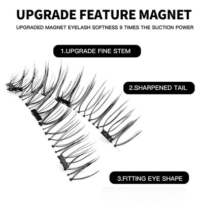 Reusable Magnetic Eyelashes And Mirror Case Gift Set 3D Most