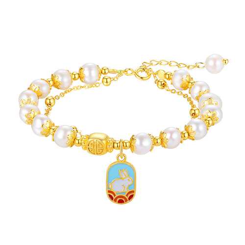 New Benmingnian Rabbit Brlet Womens Double-layer Pearl Brle