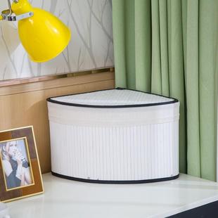 竹编三角弧形壁橱收纳筐杂物零食墙角衣洗衣收纳篮整理盒