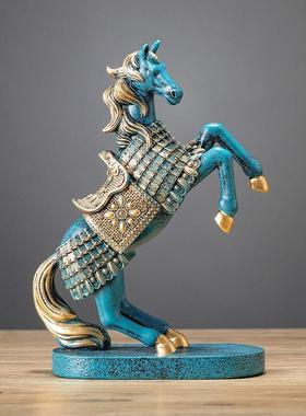 工厂中式客厅玄关酒柜马摆件装饰工艺品办公室摆设乔迁开业礼